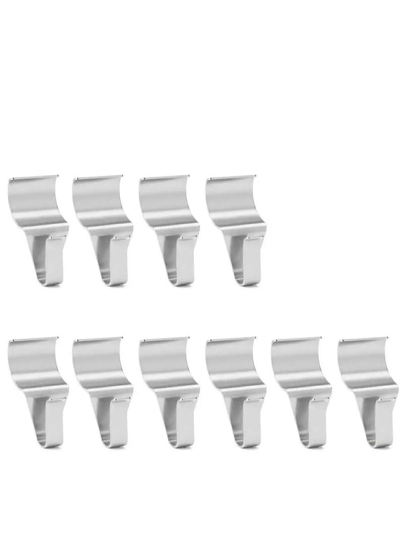 10 Pack Vinyl Siding Hooks, Heavy Duty Stainless Steel Low Profile No-Hole Hanger Hooks - Image 1